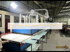 Βιομηχανική θέρμανση Ηλεκτρικός βιομηχανικός φούρνος με μεταφορά κυλινδρικών τροχών